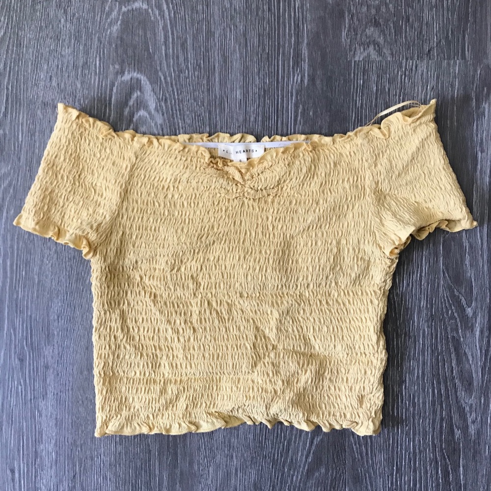 Yellow crop top
